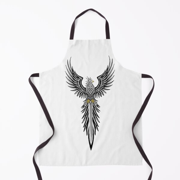 Item preview, Majestic Silver Phoenix with Fantasy Knight Sword Crest designed and sold by URSM.