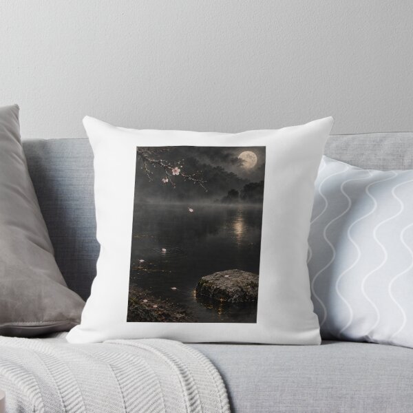 Item preview, The Silence After Sakura – Japanese Moonlit Garden Art designed and sold by yuryu14yutaka.