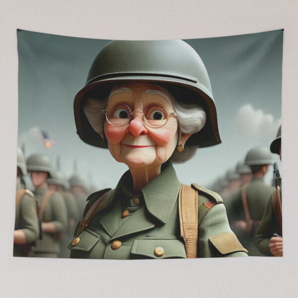 Item preview, Old Fart as an army recruit designed and sold by Colin Bentham.