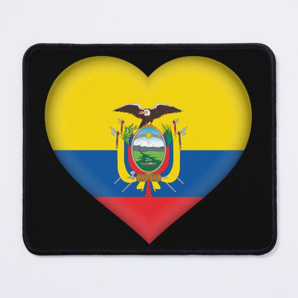 Item preview, Ecuadorian 3D Flag Heart National Symbol for Expat Style designed and sold by YAZ.