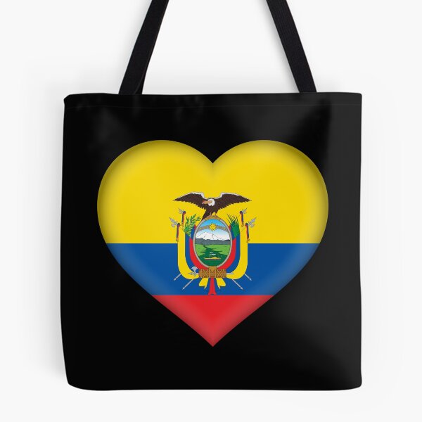 Item preview, Ecuadorian 3D Flag Heart National Symbol for Expat Style designed and sold by YAZ.