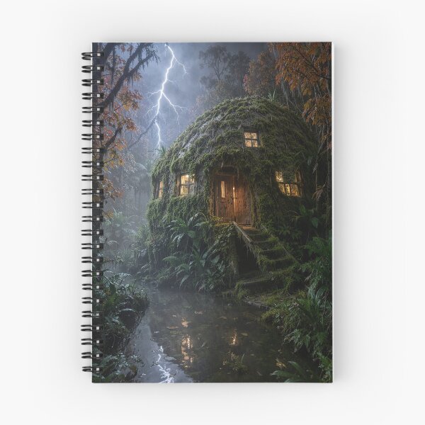 Item preview, Stormy Moss Dome Cottage - Fairytale Forest Art designed and sold by Vhelir-Art.