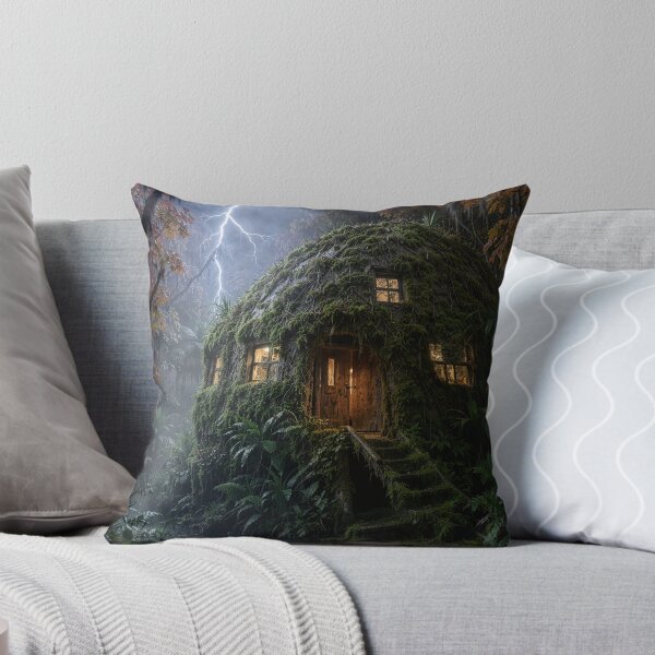Item preview, Stormy Moss Dome Cottage - Fairytale Forest Art designed and sold by Vhelir-Art.