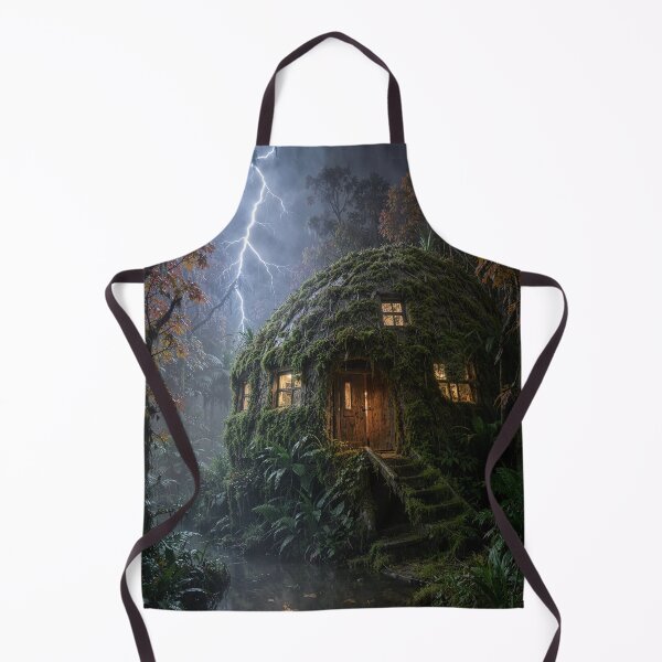 Item preview, Stormy Moss Dome Cottage - Fairytale Forest Art designed and sold by Vhelir-Art.