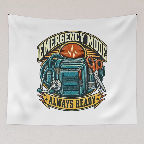 Item preview, ER Nurse Emergency Mode Always Ready designed and sold by EvergreenPark - Tee Studio.