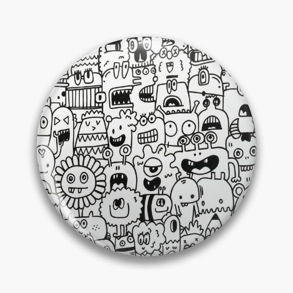 Item preview, Geometric Doodle Monsters - Square Triangle Circle Creatures designed and sold by Vivid Pixel Studio.