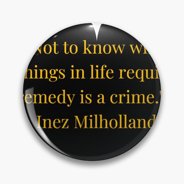 Item preview, Inez Milholland Quote – Gold Text Black Heart designed and sold by TheIconSmith.
