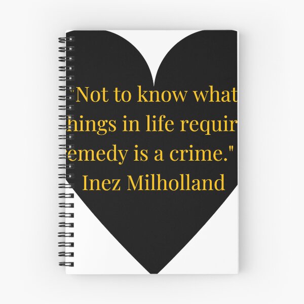 Item preview, Inez Milholland Quote – Gold Text Black Heart designed and sold by TheIconSmith.