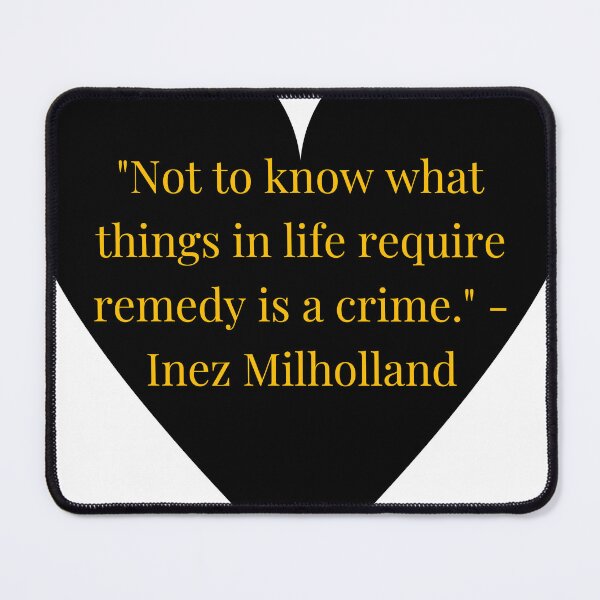 Item preview, Inez Milholland Quote – Gold Text Black Heart designed and sold by TheIconSmith.