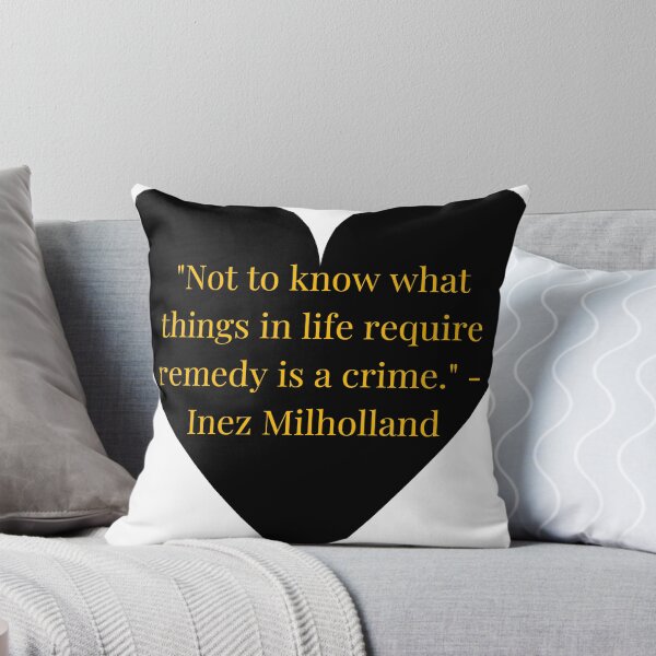 Item preview, Inez Milholland Quote – Gold Text Black Heart designed and sold by TheIconSmith.