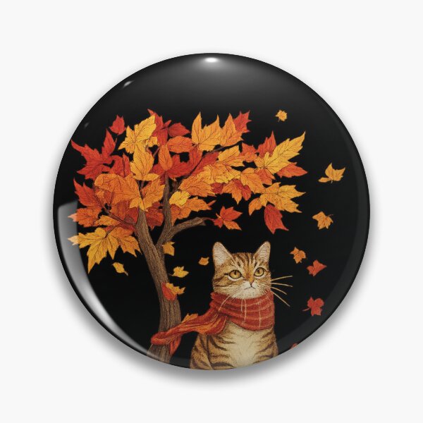 Item preview, Autumn Cat Scarf Maple Tree designed and sold by DoArtITa.