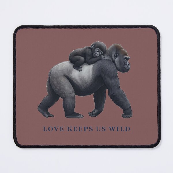 Item preview, Love Keeps Us Wild Gorilla Family Cute Baby Gorilla Art designed and sold by Wildlife Wonders.