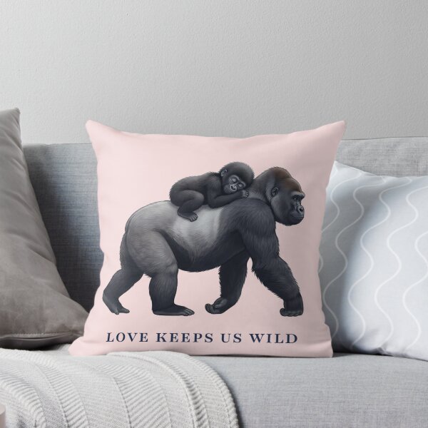 Item preview, Love Keeps Us Wild Gorilla Family Cute Baby Gorilla Art designed and sold by Wildlife Wonders.