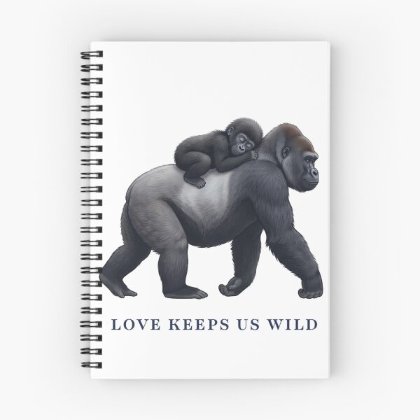 Item preview, Love Keeps Us Wild Gorilla Family Cute Baby Gorilla Art designed and sold by Wildlife Wonders.