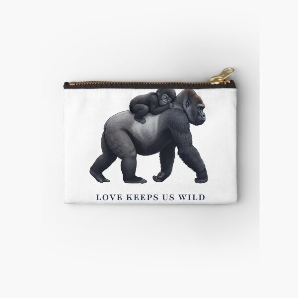Item preview, Love Keeps Us Wild Gorilla Family Cute Baby Gorilla Art designed and sold by Wildlife Wonders.