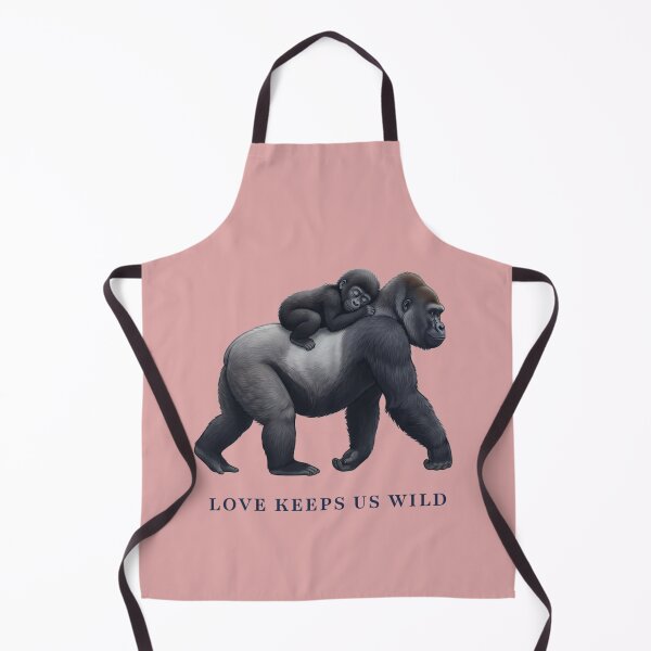 Item preview, Love Keeps Us Wild Gorilla Family Cute Baby Gorilla Art designed and sold by Wildlife Wonders.
