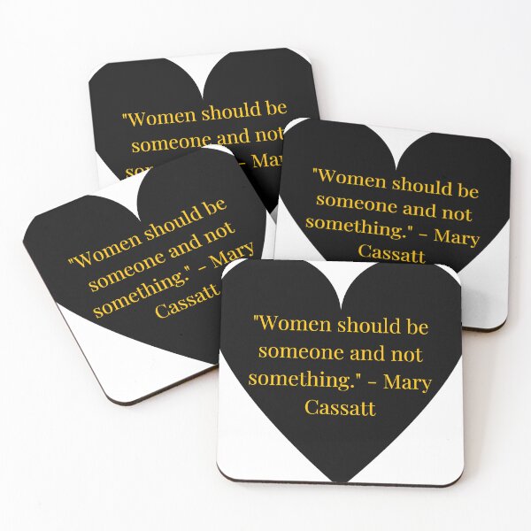 Item preview, Mary Cassatt Quote – Gold Text Black Heart designed and sold by TheIconSmith.
