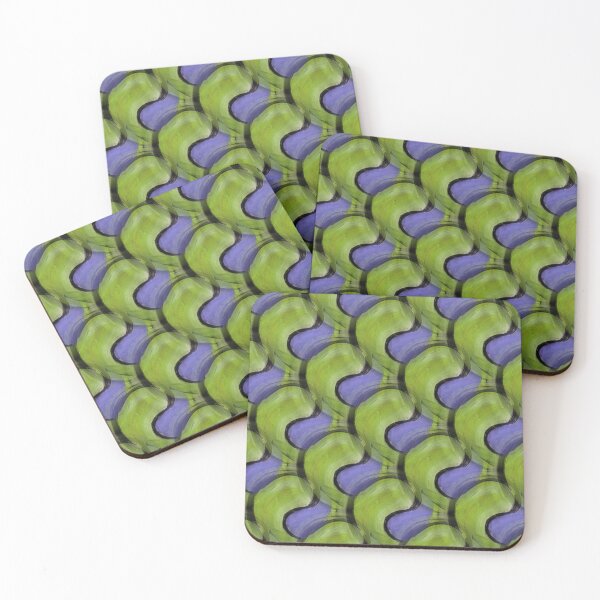 Item preview, Retro Colorful Abstract Pattern in Green and Purple designed and sold by Artistestella.