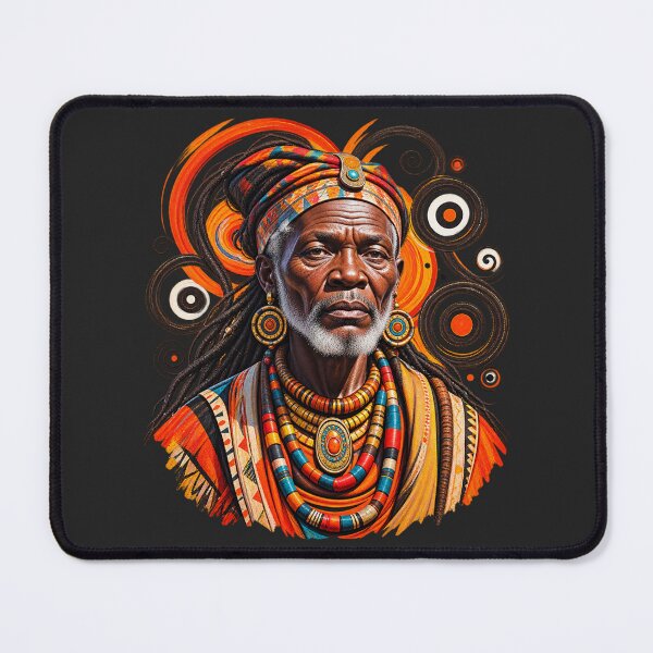 Item preview, African Spiritual Elder Portrait Art | Ancestral Wisdom Keeper | African Spirituality Wall Art designed and sold by 'VARI'.