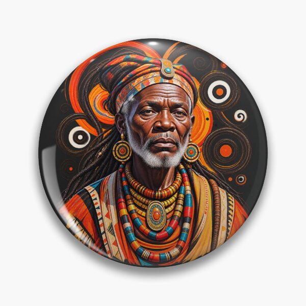 Item preview, African Spiritual Elder Portrait Art | Ancestral Wisdom Keeper | African Spirituality Wall Art designed and sold by 'VARI'.