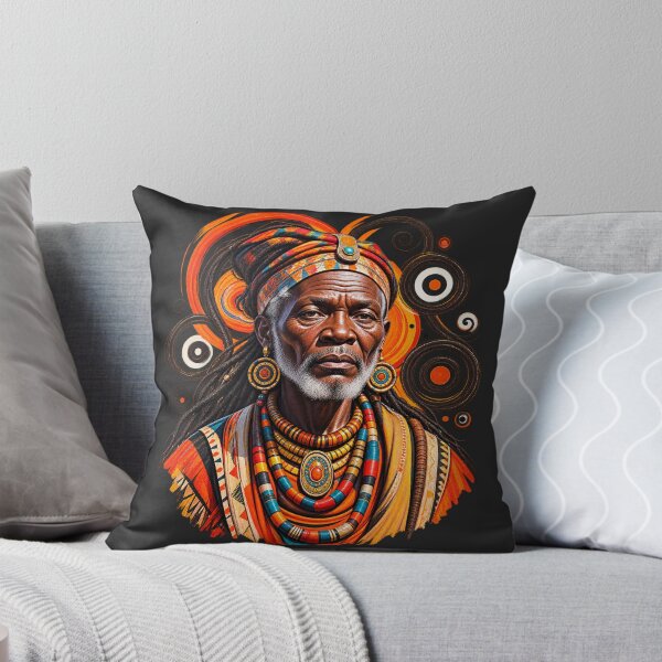 Item preview, African Spiritual Elder Portrait Art | Ancestral Wisdom Keeper | African Spirituality Wall Art designed and sold by 'VARI'.