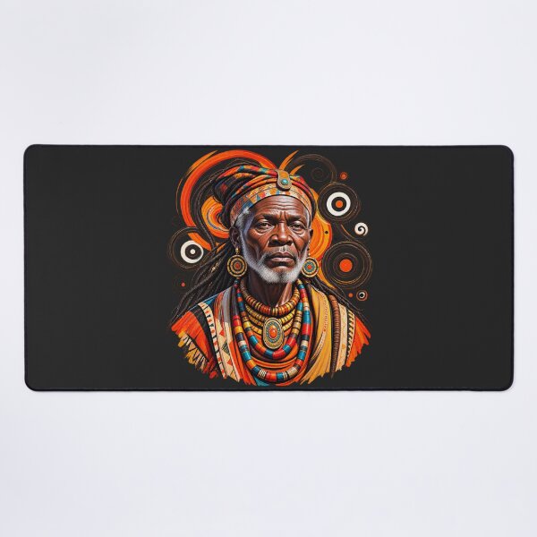 Item preview, African Spiritual Elder Portrait Art | Ancestral Wisdom Keeper | African Spirituality Wall Art designed and sold by 'VARI'.