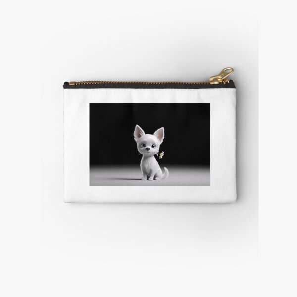 Item preview, Adorable Cute White Puppy Holding Daisy in Mouth designed and sold by Freedom Line Studio.