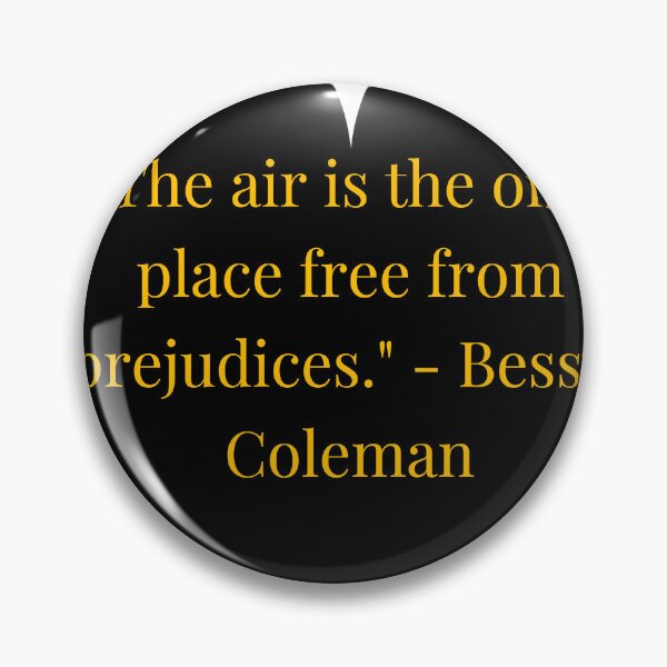 Item preview, Bessie Coleman Quote – Gold Text Black Heart designed and sold by TheIconSmith.