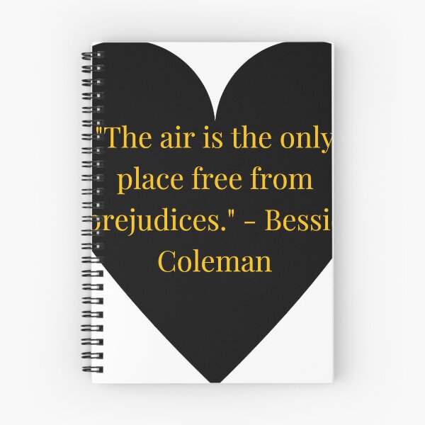 Item preview, Bessie Coleman Quote – Gold Text Black Heart designed and sold by TheIconSmith.