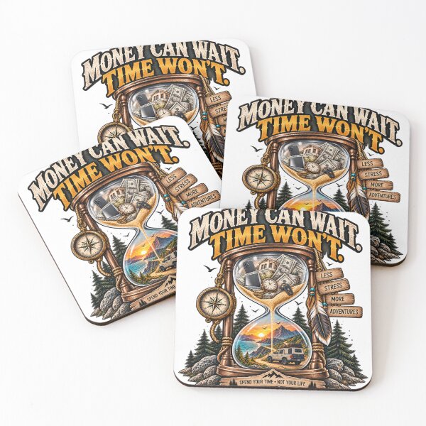 Item preview, Money Can Wait, Time Won’t – Adventure & Free Spirit Hourglass designed and sold by JanRizz.