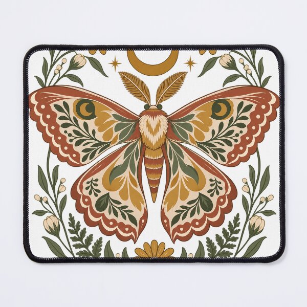 Item preview, Celestial Botanical Moth – Vintage Floral Cottagecore Art designed and sold by Pixel & Ponder.