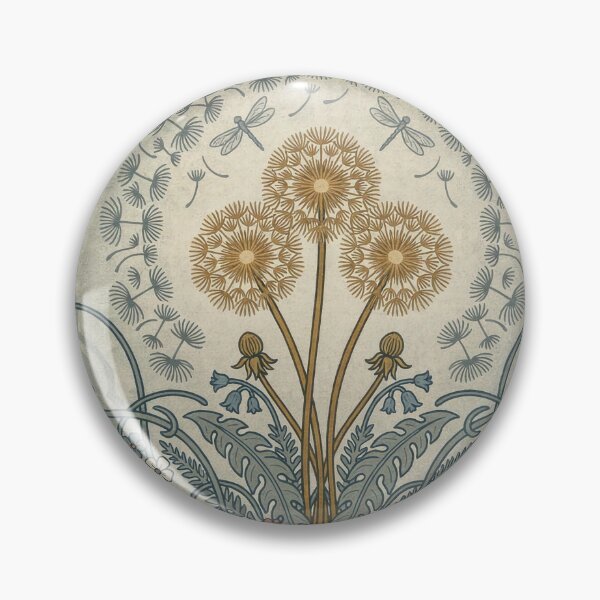 Item preview, Art Nouveau Dandelion Garden – Vintage Botanical Poster with Ornate Floral Frame designed and sold by Tamas Das.