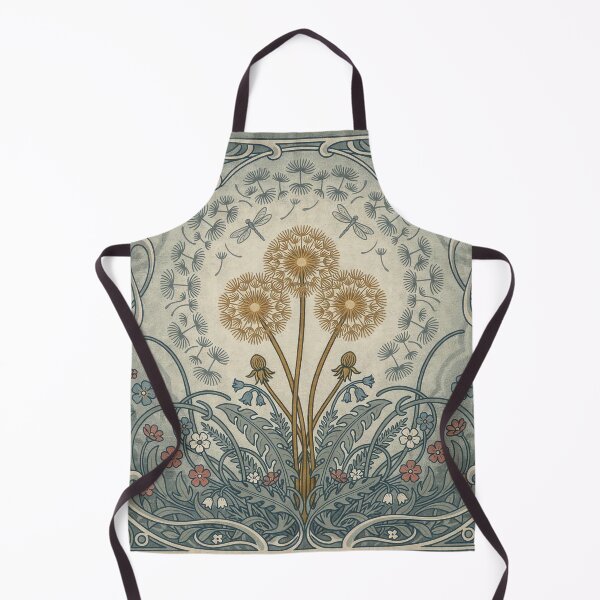 Item preview, Art Nouveau Dandelion Garden – Vintage Botanical Poster with Ornate Floral Frame designed and sold by Tamas Das.