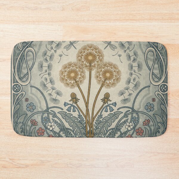 Item preview, Art Nouveau Dandelion Garden – Vintage Botanical Poster with Ornate Floral Frame designed and sold by Tamas Das.