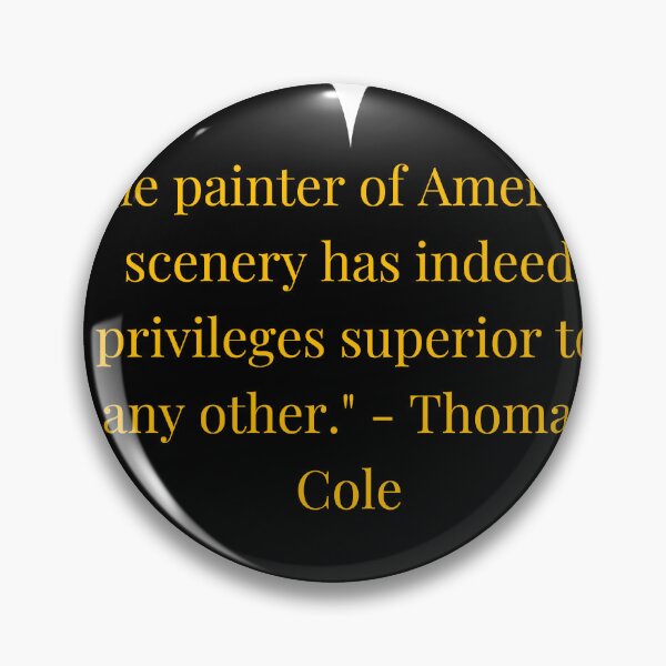 Item preview, Thomas Cole Quote – Gold Text Black Heart designed and sold by TheIconSmith.