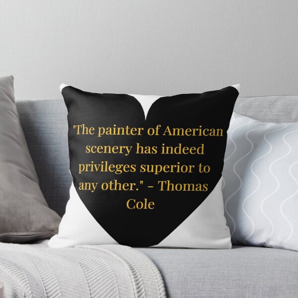 Item preview, Thomas Cole Quote – Gold Text Black Heart designed and sold by TheIconSmith.