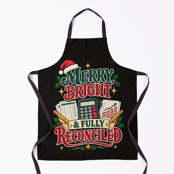 Item preview, Merry, Bright & Fully Reconciled – Funny Accountant Christmas Gift designed and sold by MiSuPa Studio.