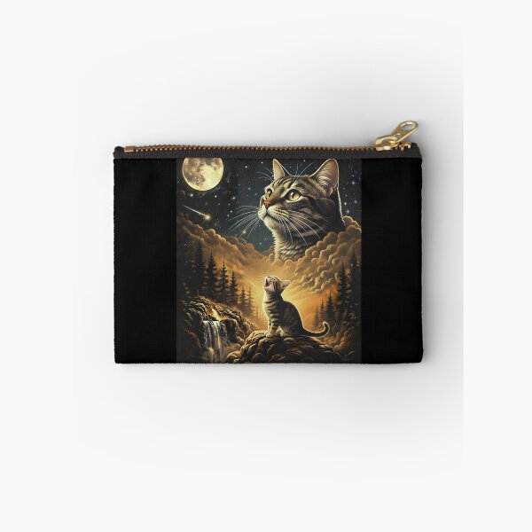 Item preview, Black Cat Howling at Moon Mystic Night Art designed and sold by alanxgoldberger.