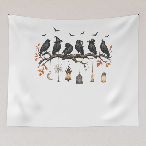 Item preview, Black Crow Halloween Cute Spooky Season Fall Halloween Bird designed and sold by alanxgoldberger.
