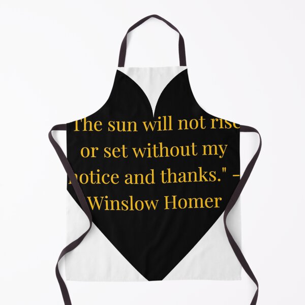 Item preview, Winslow Homer Quote – Gold Text Black Heart designed and sold by TheIconSmith.