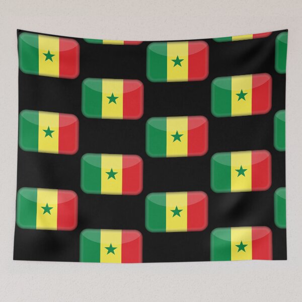 Item preview, Senegalese 3D Flag Cultural Identity & Expat Style designed and sold by YAZ.