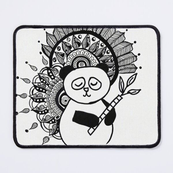 Item preview, Cute Panda Mandala Pen and Ink Illustration designed and sold by MansuartGallery.