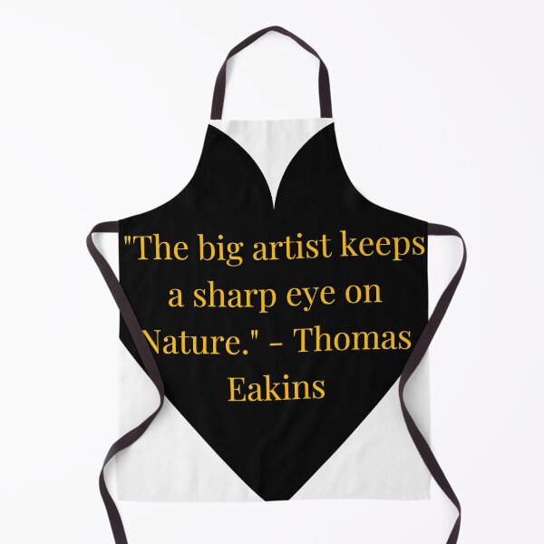 Item preview, Thomas Eakins Quote – Gold Text Black Heart designed and sold by TheIconSmith.