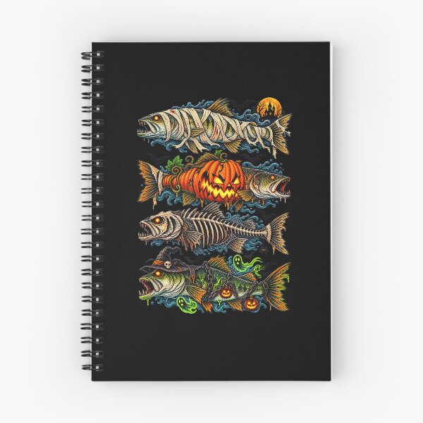 Item preview, Halloween Bass Fish Ghost Pumpkin Skeleton Mummy Fishing designed and sold by alanxgoldberger.