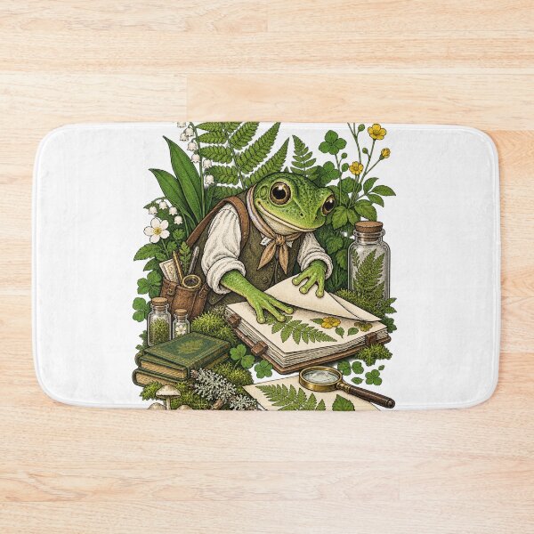 Item preview, Frog Botanist Recording Woodland Plants designed and sold by SiripornSeaynng.