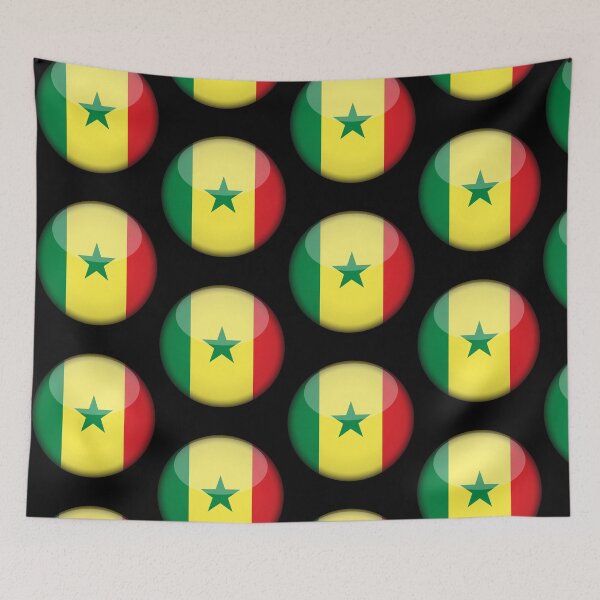 Item preview, Senegalese 3D Round Flag Statement Art for Supporters designed and sold by YAZ.