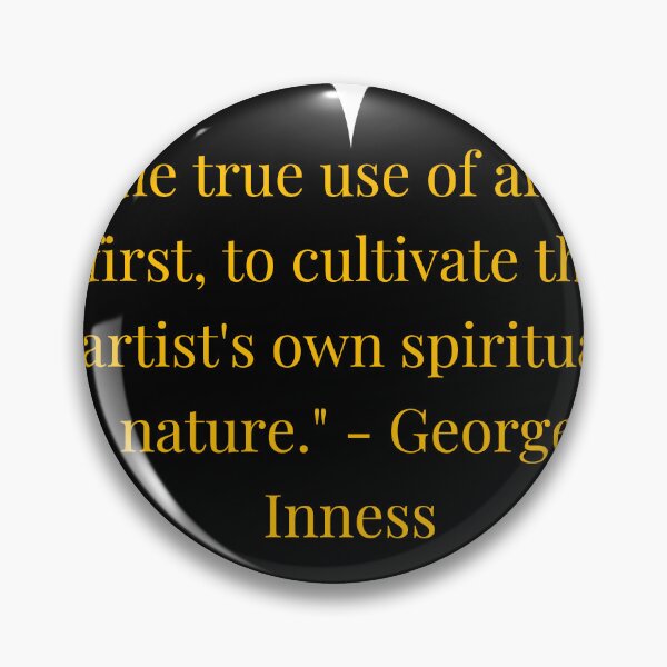 Item preview, George Inness Quote – Gold Text Black Heart designed and sold by TheIconSmith.