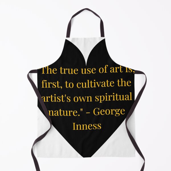 Item preview, George Inness Quote – Gold Text Black Heart designed and sold by TheIconSmith.