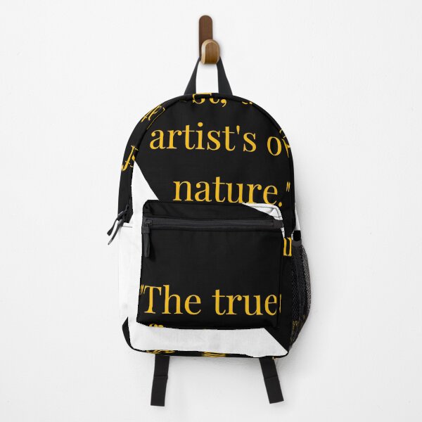 Item preview, George Inness Quote – Gold Text Black Heart designed and sold by TheIconSmith.