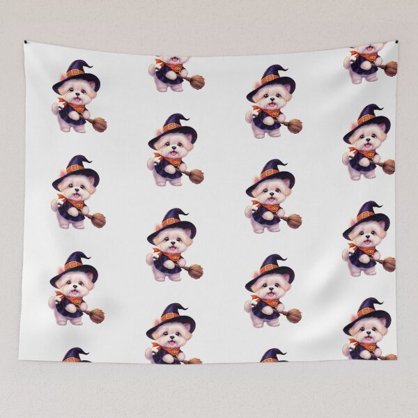 Item preview, Cute Halloween Maltese Dog Art designed and sold by Kedspicedesign.